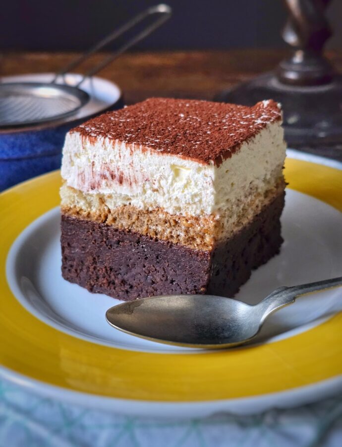 Brownie-tiramisu